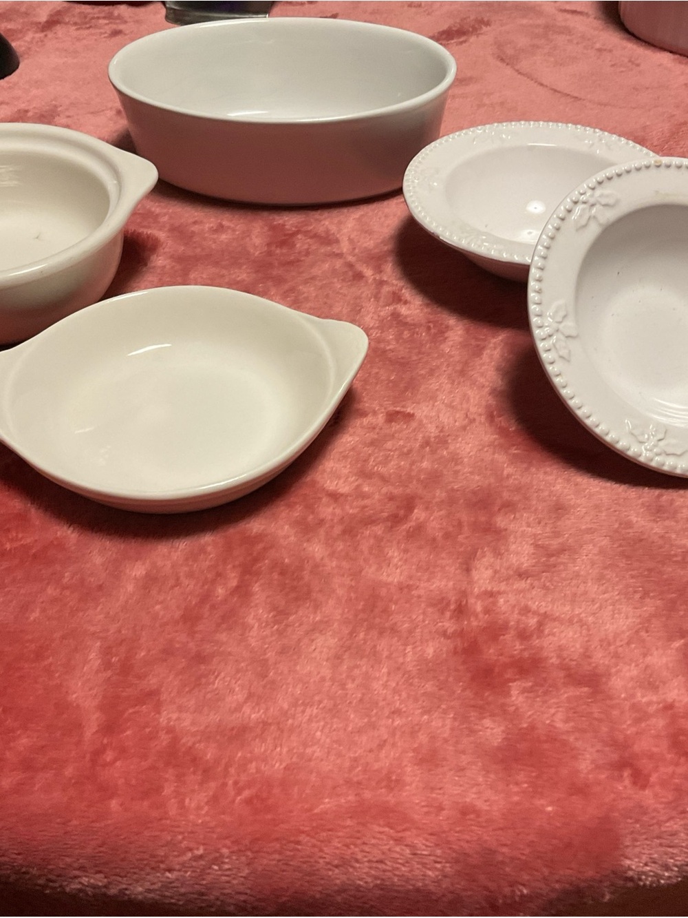 White Ceramic Serving Bowls - Versatile Home Dining Set